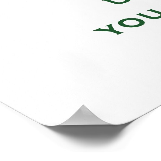 Pflanze Bäume Bedeutung des ökologischen Sprichwor Poster (Ecke)