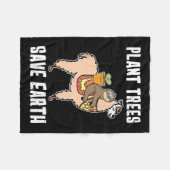 Pflanze Bäume Rettete Earth Sloth und Lama Alpaca  Fleecedecke (Vorderseite (Horizontal))