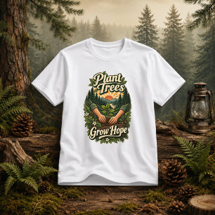 Pflanze Bäume wachsen Hoffnung Naturzitat T-Shirt