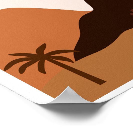 Pflanze Berge Bäume Poster (Ecke)