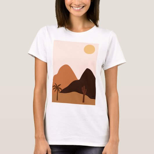 Pflanze Berge Bäume T-Shirt (Vorderseite)