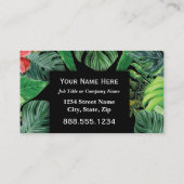 Pflanze Beruf Grüne Berufliche Führungskraft Visitenkarte (Rückseite)