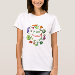 Pflanze-Betriebene Entwürfe T-Shirt