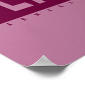 Pflanze-Biased Pink Camouflage Pop Poster (Ecke)