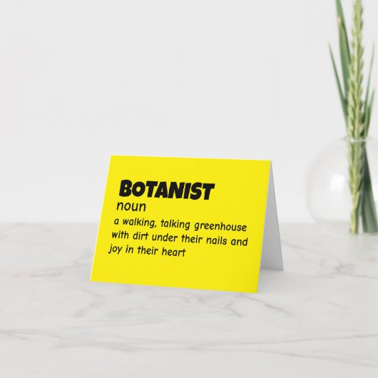 Pflanze Biologe Spaß Definition Dankeskarte (Vorderseite)