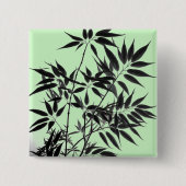 Pflanze "Black and Mint Green" Button (Vorderseite)