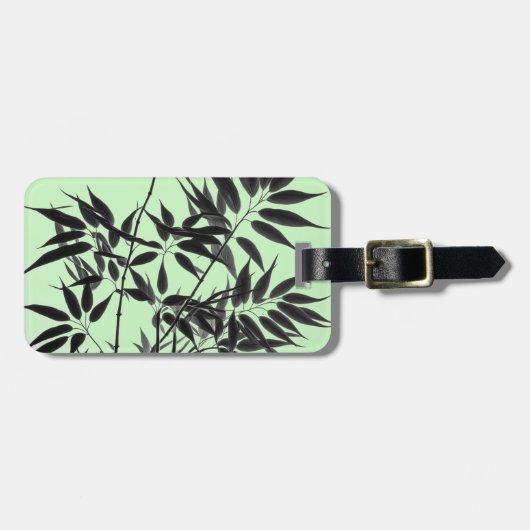 Pflanze "Black and Mint Green" Gepäckanhänger (Vorderseite horizontal)