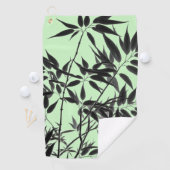 Pflanze "Black and Mint Green" Golfhandtuch (Insitu)