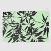 Pflanze "Black and Mint Green" Golfhandtuch (Horizontal)