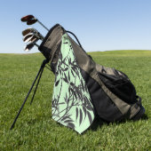 Pflanze "Black and Mint Green" Golfhandtuch (Gras)