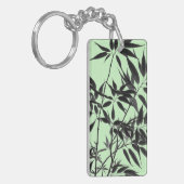 Pflanze "Black and Mint Green" Schlüsselanhänger (Vorderseite links)
