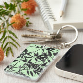 Pflanze "Black and Mint Green" Schlüsselanhänger (Vorderseite rechts)