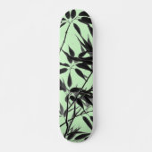Pflanze "Black and Mint Green" Skateboard (Vorne)