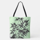 Pflanze "Black and Mint Green" Tasche (Rückseite)
