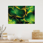 Pflanze - Blätter für Jugendherbergen Poster (Küche)