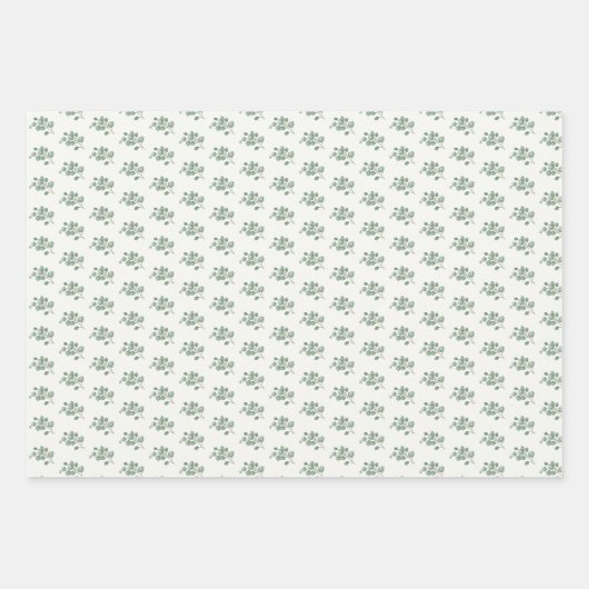 Pflanze Blattgrün beige-graue Neutrale Geschenkpapier Set (Vorderseite 3)