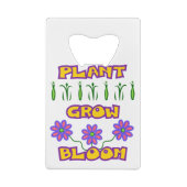 Pflanze blühen Zitat rosa Blume Gelber Text Geldbeutel Flaschenöffner (Rückseite)