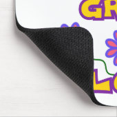 Pflanze blühen Zitat rosa Blume Gelber Text Mousepad (Ecke)