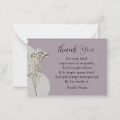 Pflanze Blume Vielen Dank Mitteilungskarte (Vorderseite)