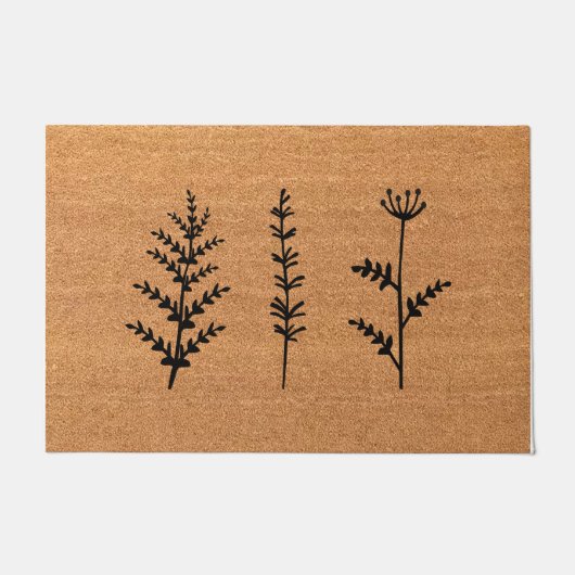 Pflanze Blumenmatte, einfache Begrüßungsmatte Fußmatte (Vorderseite)