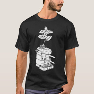 Pflanze Bohnen und Tasse Pocket Espresso Barista T-Shirt