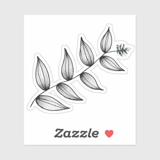 Pflanze | Botanisch | Solomon-Plume-Aufkleber Aufkleber (Blatt)