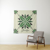 Pflanze Botanischer Garten Boho Green Mandala Name Wandteppich (Beispiel)