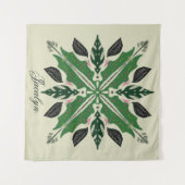 Pflanze Botanischer Garten Monstera Mandala Wandteppich (Vorderseite (Horizontal))