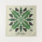 Pflanze Botanischer Garten Monstera Mandala Wandteppich (Vorderseite)