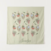 Pflanze Botanischer Kaktus Makrame Name Tapestry Wandteppich (Vorderseite)