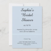 Pflanze Bridal Blue Word Scramble Game Einladung (Rückseite)