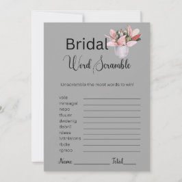 Pflanze Bridal Gray Word Scramble Game Einladung