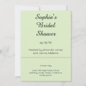 Pflanze Bridal Green Word Scramble Game Einladung (Rückseite)