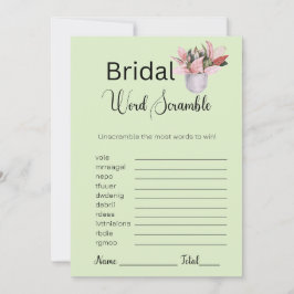 Pflanze Bridal Green Word Scramble Game Einladung