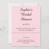 Pflanze Bridal Pink Word Scramble Game Einladung (Rückseite)