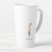 Pflanze, Bücher und Kaffee | Aquarellbilder Milchtasse (Rechte Ecke)