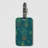 Pflanze Cacti Illustration Boho Cactus Gepäckanhänger (Vorderseite Vertikal)