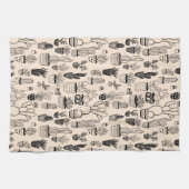 Pflanze Cacti Succulents Handgemachte Muster Geschirrtuch (Horizontal)