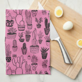 Pflanze Cacti Succulents Handgemachte Muster Geschirrtuch (Viertel Falte)