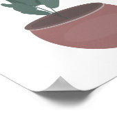 Pflanze Clay Pot Green Leaf Wall Art Poster (Ecke)