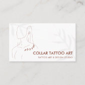 Pflanze Collar Bone Tattoo Visitenkarte (Vorderseite)