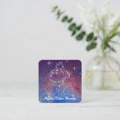 *~* Pflanze Cosmic Moon Goddess Floral QR Botanisc Quadratische Visitenkarte (Stehend Vorderseite)