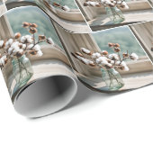 Pflanze Cotton Bouquet Geschenkpapier (Rolleneckpunkt)