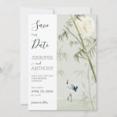 Pflanze Crane und Bamboo Save The Date (Vorderseite)