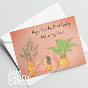 Pflanze Daddy Birthday Karte