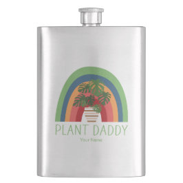 Pflanze Daddy Boho Rainbow Garden Monstera Blätter Flachmann