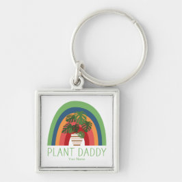 Pflanze Daddy Boho Rainbow Garden Monstera Blätter Schlüsselanhänger