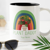 Pflanze Daddy Boho Rainbow Garden Monstera Blätter Zweifarbige Tasse