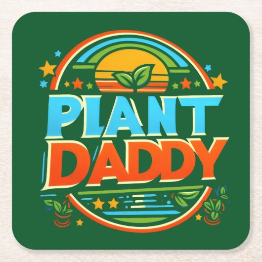 Pflanze Daddy Houseplant Gartenarbeit Landschaftsp Rechteckiger Pappuntersetzer (Vorderseite)