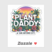Pflanze Daddy San Antonio City Texas USA Aufkleber (Blatt)